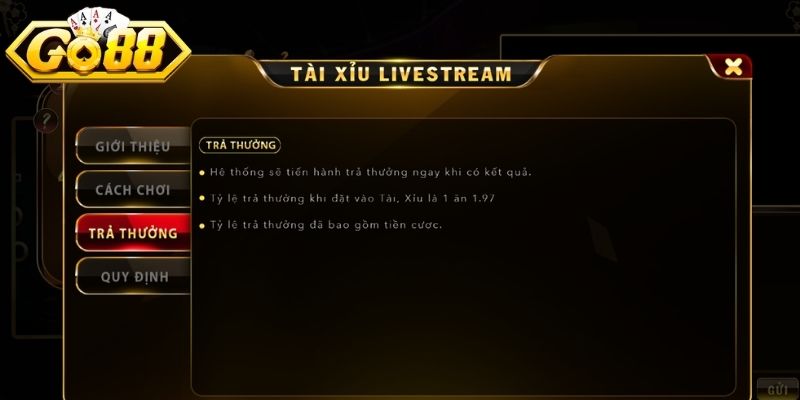 Cộng tổng 3 mặt xúc xắc để tính điểm