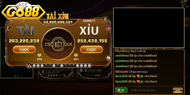 Cược tài xỉu ăn tiền Go88 hấp dẫn