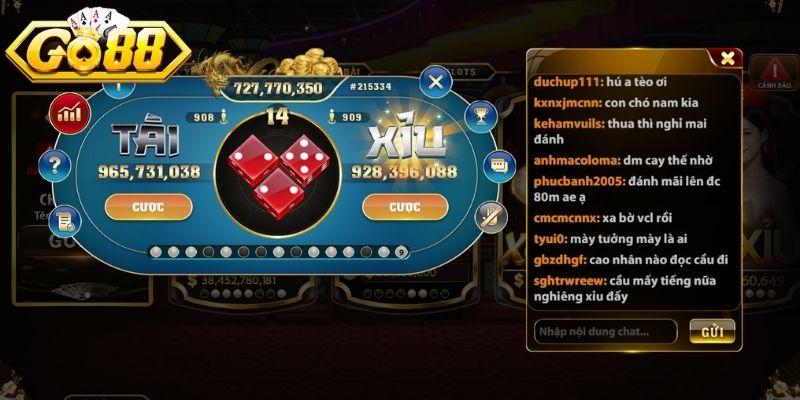 Bàn cược game tài xỉu đổi thưởng Go88 dễ hiểu