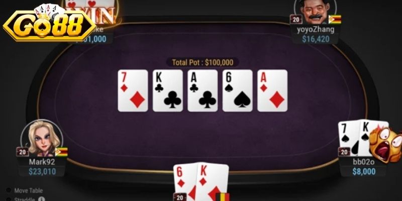 Có nhiều vòng chơi trong Poker