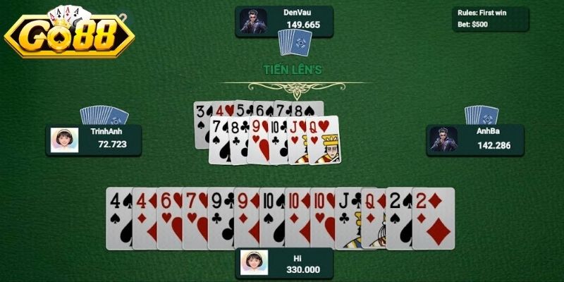 Bài thối trong tiến lên Go88 sẽ bị phạt